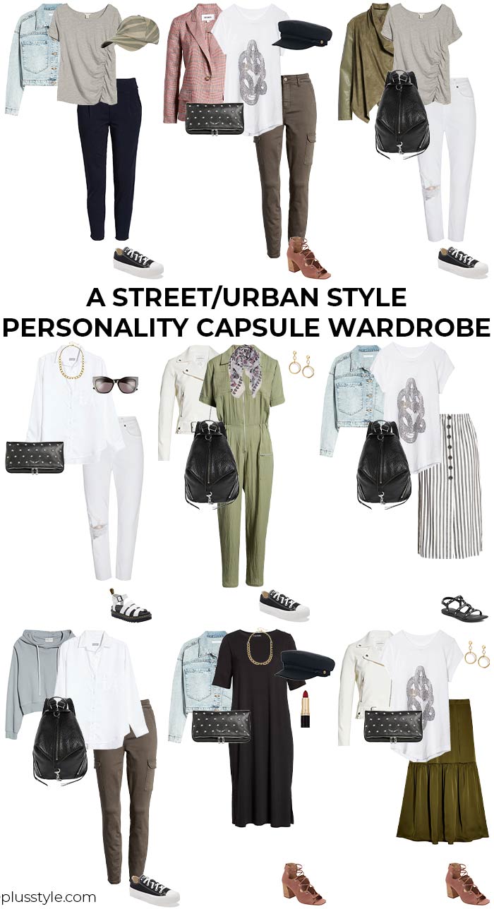 Urban style style guide and capsule wardrobe for urban style personality