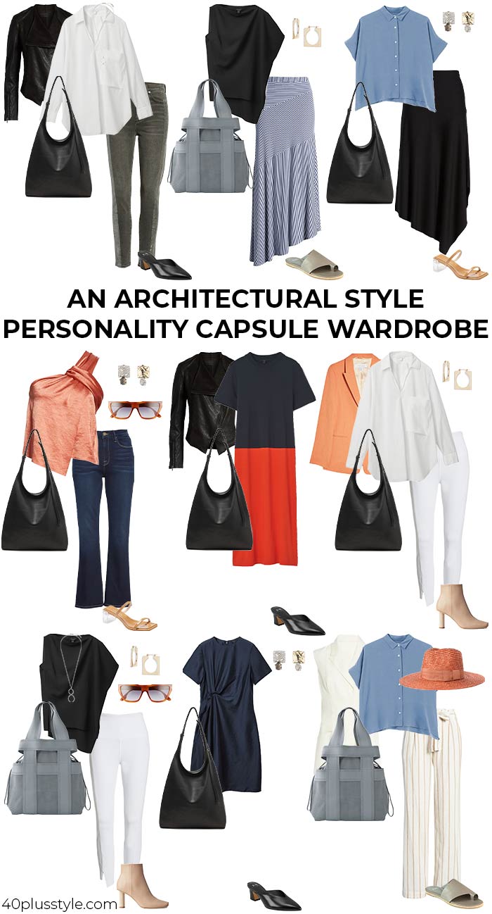 A capsule wardrobe and style guide for the ARCHITECTURAL style personality