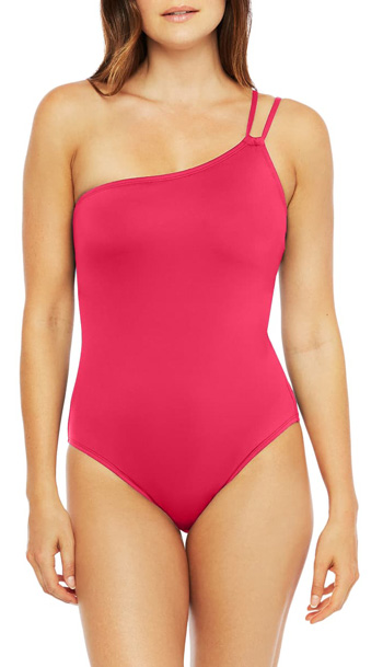 Best one-piece bathing suits for women - La Blanca Goddess One-Shoulder One-Piece Swimsuit | 40plusstyle.com