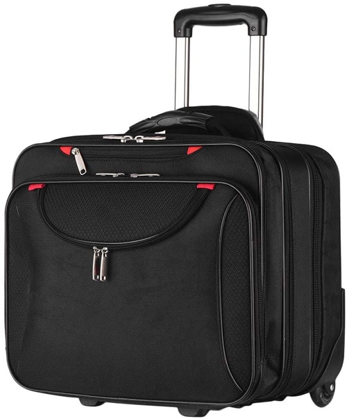 AirTraveler rolling briefcase to pack your conference attire into | 40plusstyle.com