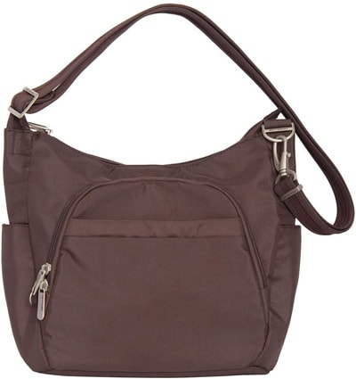 Best travel purses - Travelon anti-theft crossbody bucket bag | 40plusstyle.com