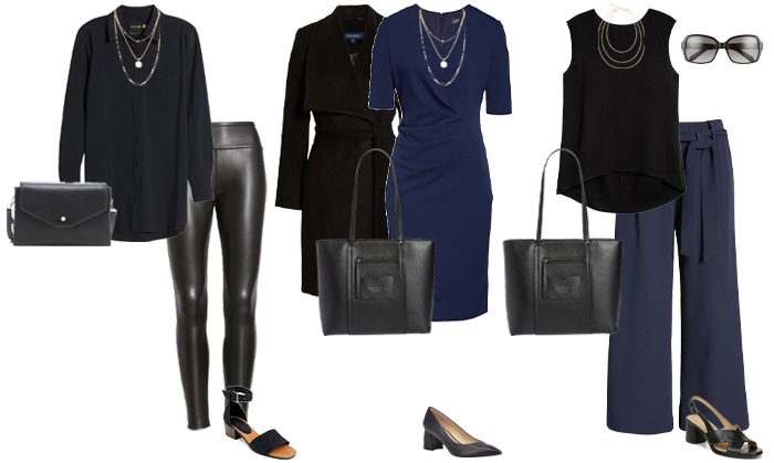 navy and black outfit ideas | 40plusstyle.com