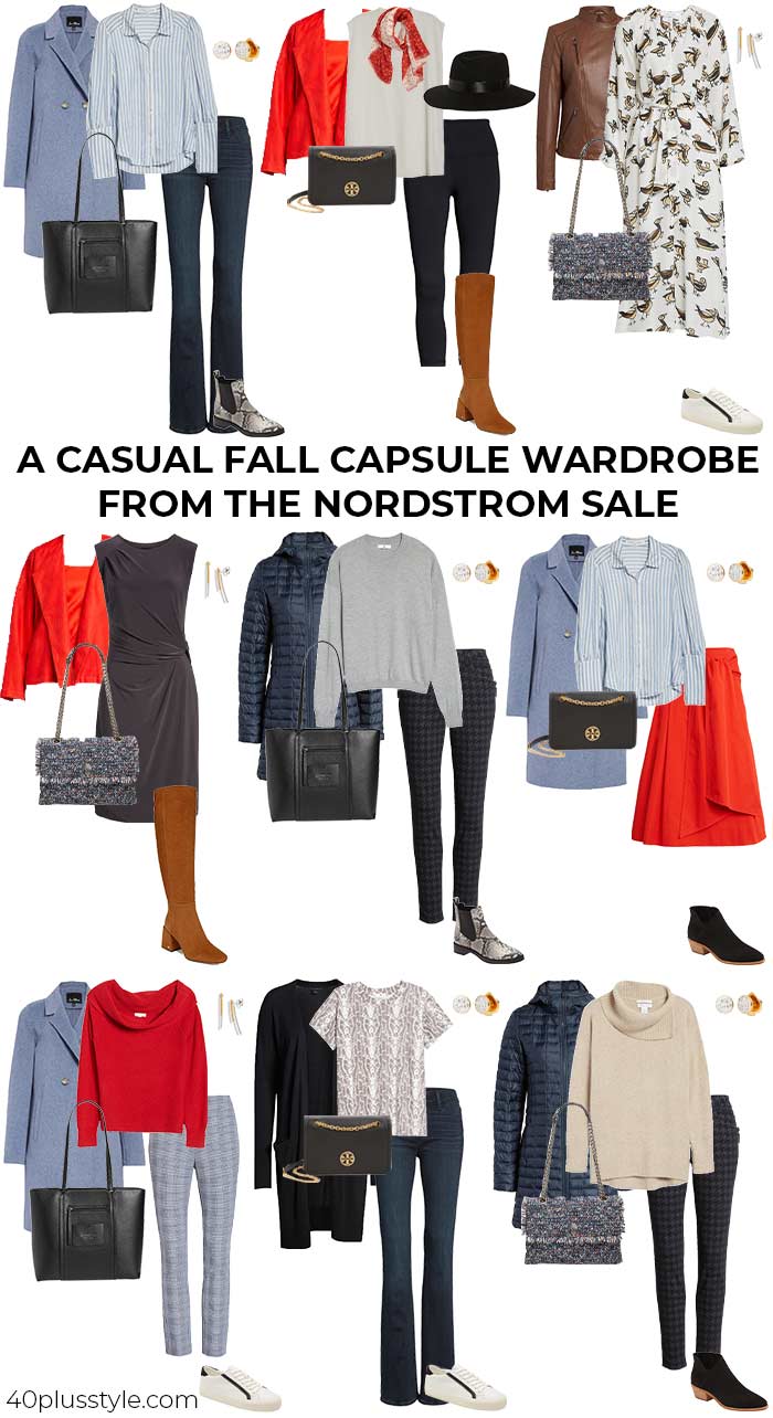 A casual fall capsule wardrobe from the Nordstrom Anniversary Sale | 40plusstyle.com