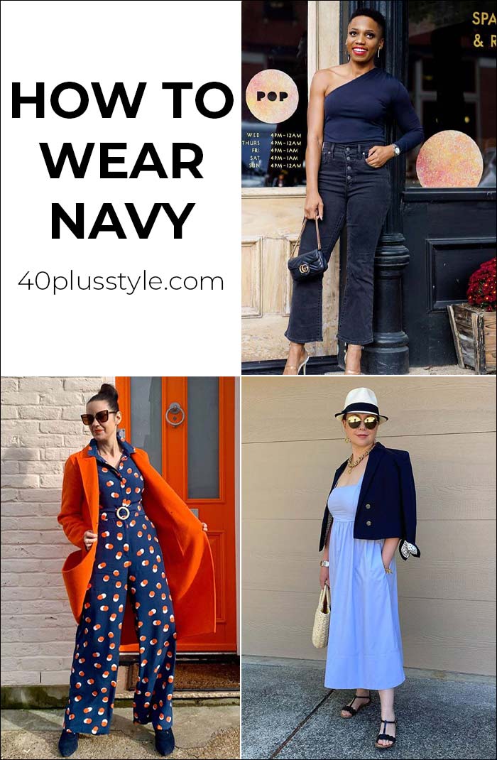 How to wear navy: Color palettes and styles for you to choose from | 40plusstyle.com