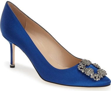 Manolo Blahnik 'Hangisi' pointed toe pump | 40plusstyle.com