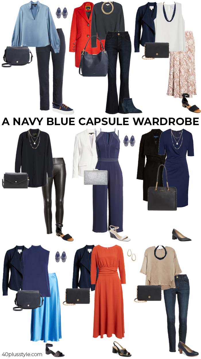 A navy capsule wardrobe | 40plusstyle.com