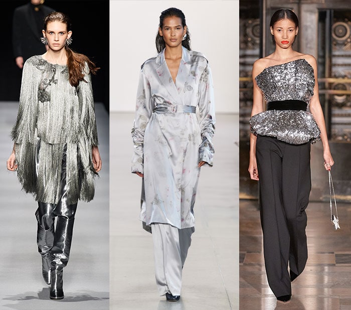 silver on the fall 2022 runways | 40plusstyle.com