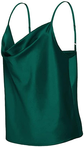 TOUTOUAI satin cowl neck camisole | 40plusstyle.com