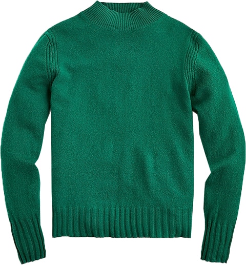 J.Crew cashmere mock neck sweater | 40plusstyle.com