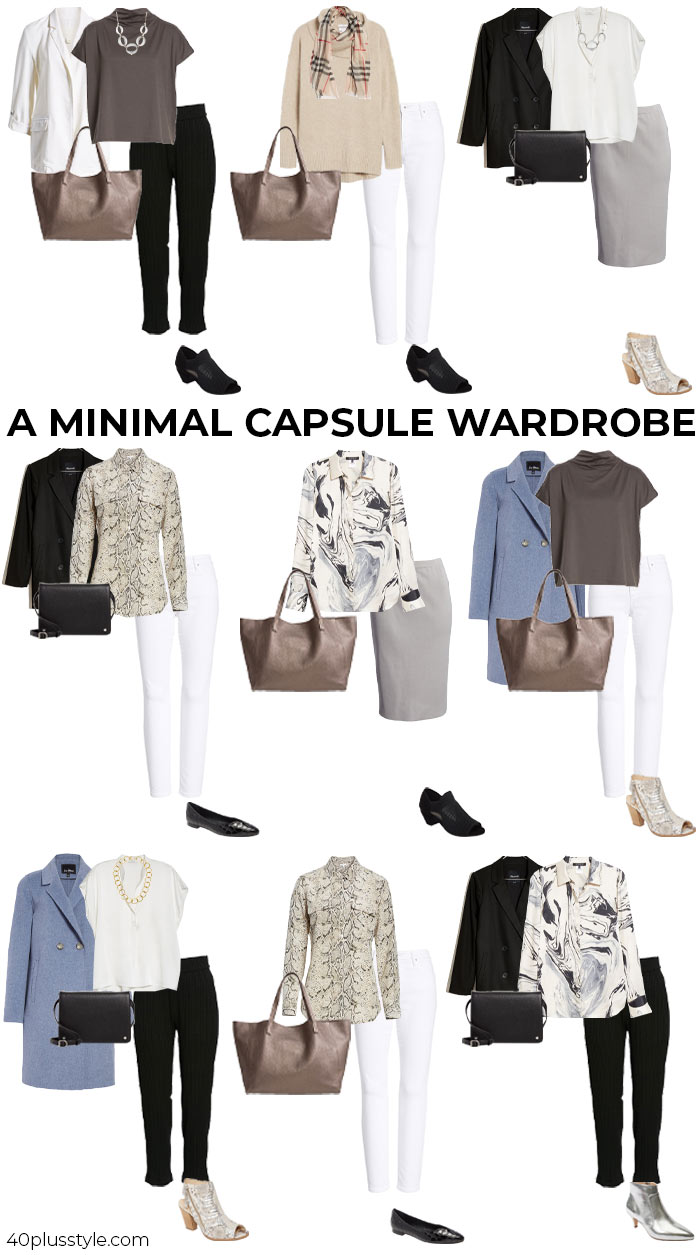 A minimal capsule wardrobe | 40plusstyle.com