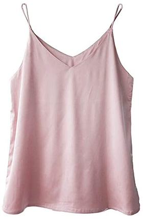 Wantschun satin V-neck camisole | 40plusstyle.com