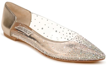 Badgley Mischka Collection 'Gabi' embellished flat | 40plusstyle.com