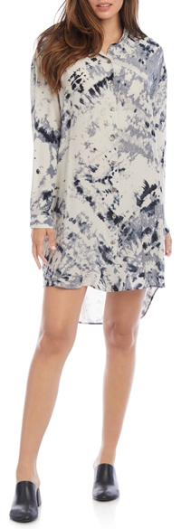 Karen Kane tie dye shirtdress | 40plusstyle.com