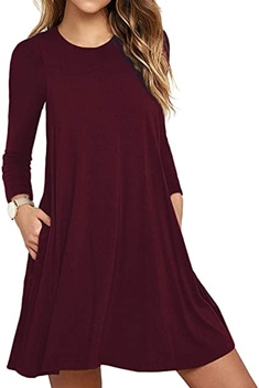 t-shirt dress to hide your belly | 40plusstyle.com