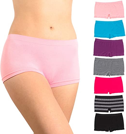 R RUXIA Women's Boyshorts Underwear Seamless Boy Shorts Panties