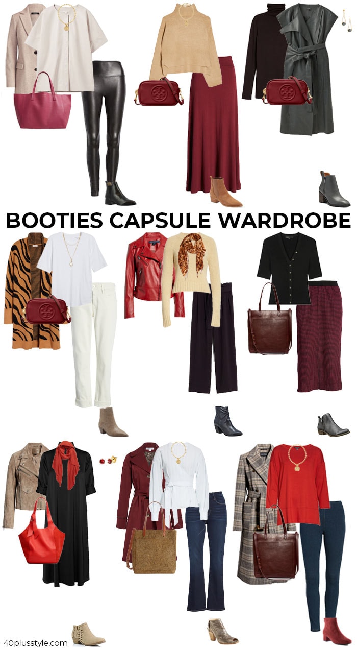 Booties capsule wardrobe | 40plusstyle.com