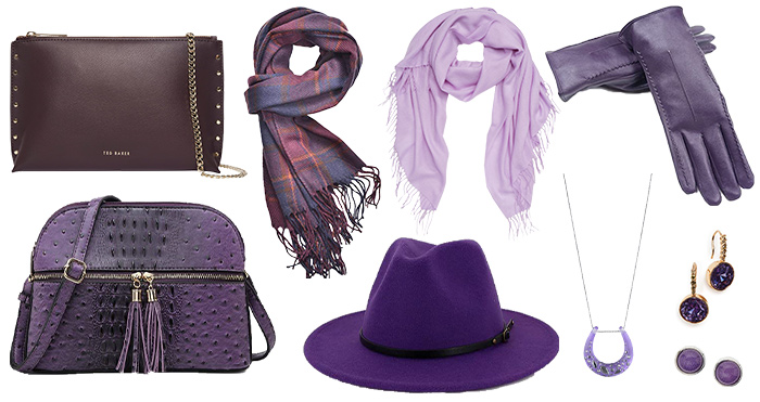 Purple accessories | 40plusstyle.com