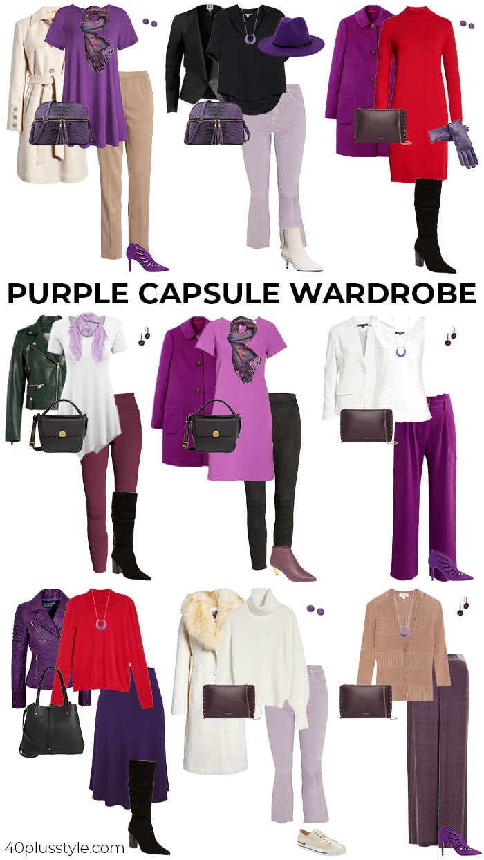 A purple capsule wardrobe | 40plusstyle.com