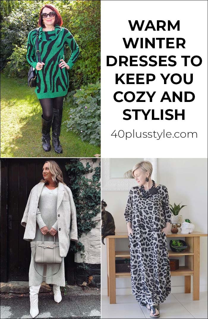 Warm winter dresses to keep you cozy and stylish no matter what the weather | 40plusstyle.com