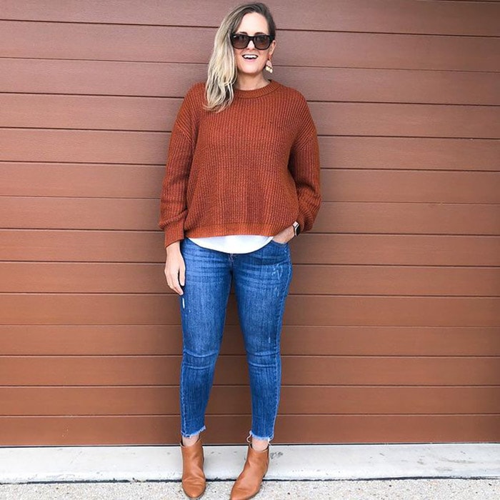 Round neck sweaters for women | 40plusstyle.com