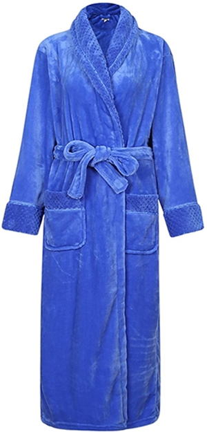 Richie House robe Plush Soft Warm Fleece Bathrobe Robe | 40plusstyle.com