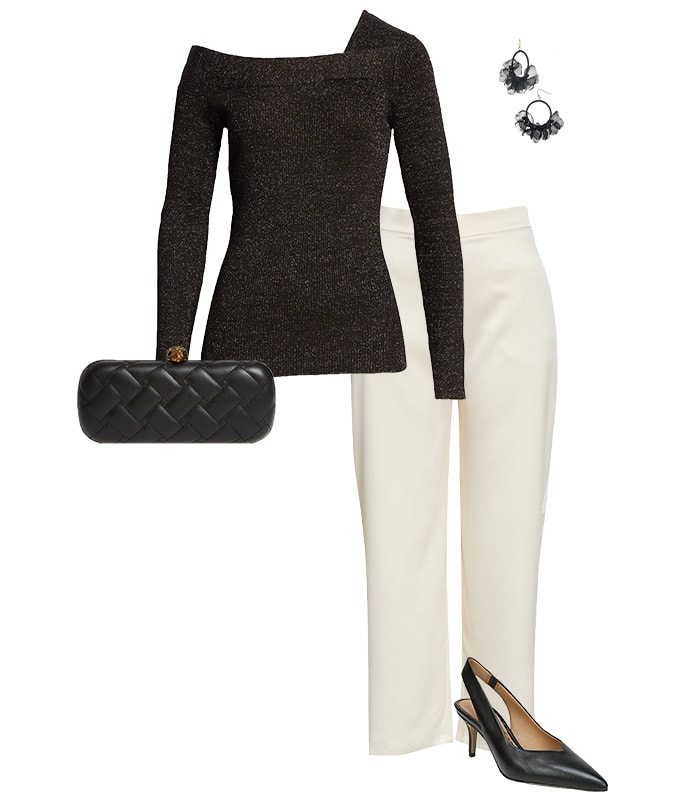 Party sweater outfit | 40plusstyle.com