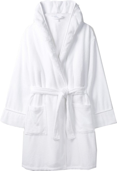 The White Company Hydrocotton Short Hooded Robe | 40plusstyle.com