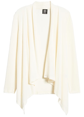 Bobeau drape front cardigan | 40plusstyle.com