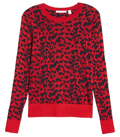 BOSS leopard spot jacquard sweater | 40plusstyle.com