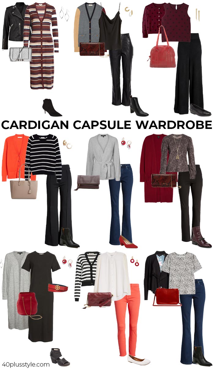 Cardigan capsule wardrobe | 40plusstyle.com