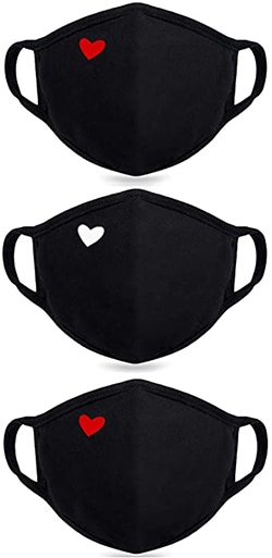 THREE PEBBLES Heart Print Face Masks | 40plusstyle.com