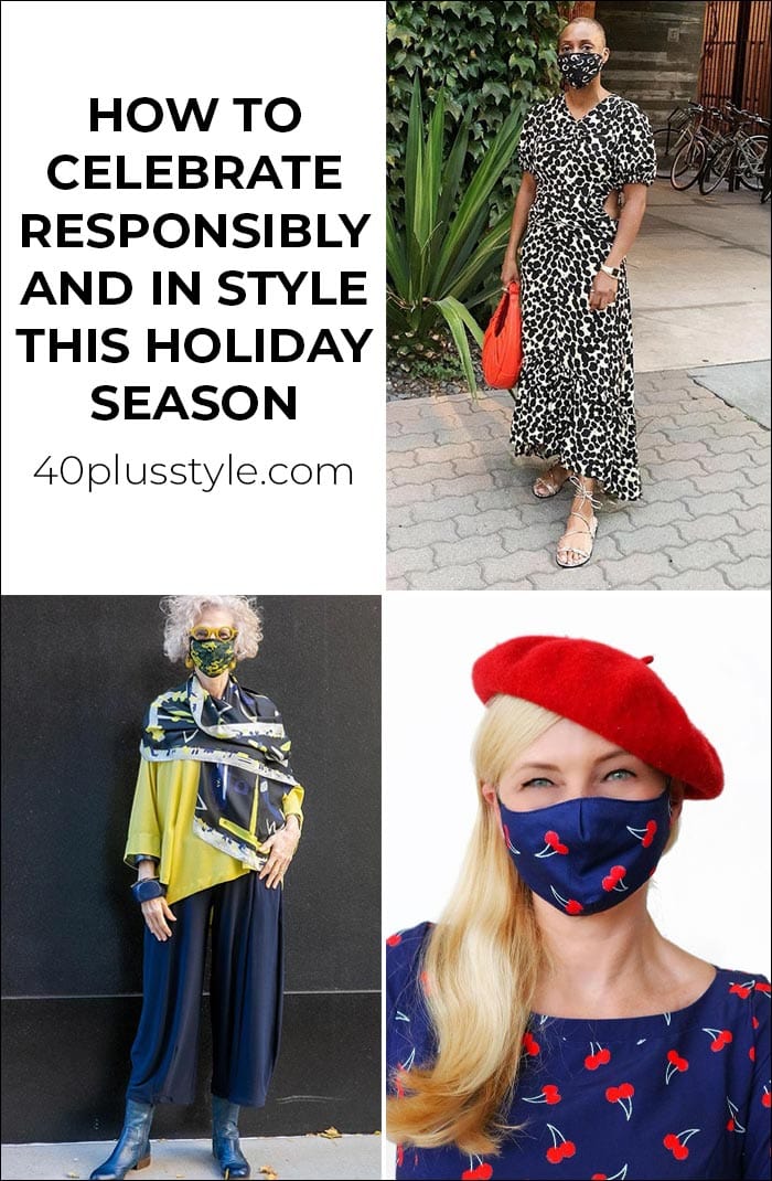 How to celebrate responsibility and in style this holiday season by choosing the best face mask as the perfect accessory | 40plusstyle.com