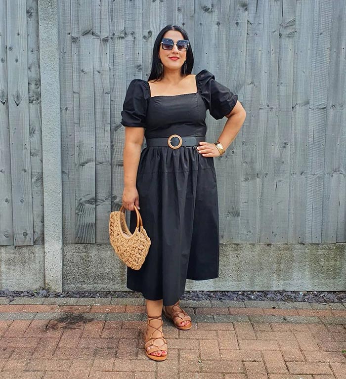 Jas wears the perfect little black dress for summer | 40plusstyle.com