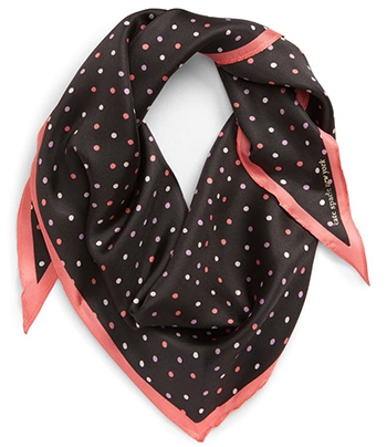 Kate Spade New York silk twill scarf | 40plusstyle.com