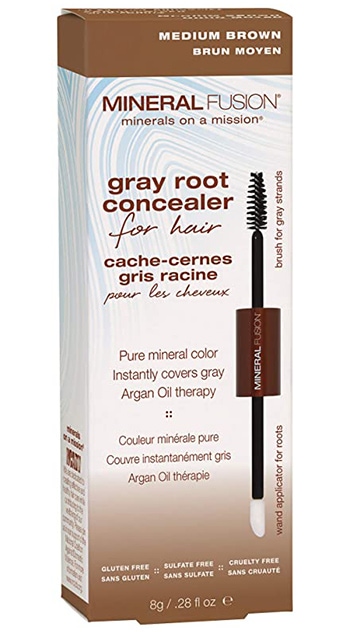Mineral Fusion Gray Root Concealer | 40plusstyle.com