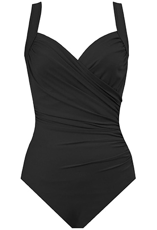 Miraclesuit solid one-piece swimsuit | 40plusstyle.com