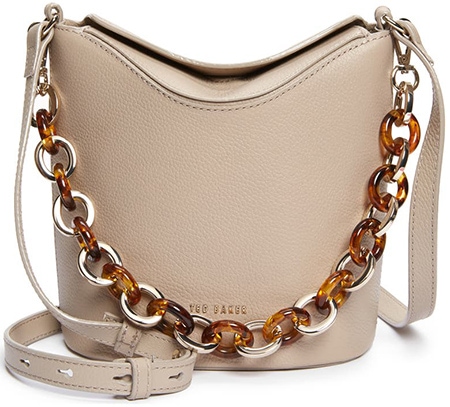 Ted Baker London Brookk leather bucket bag | 40plusstyle.com