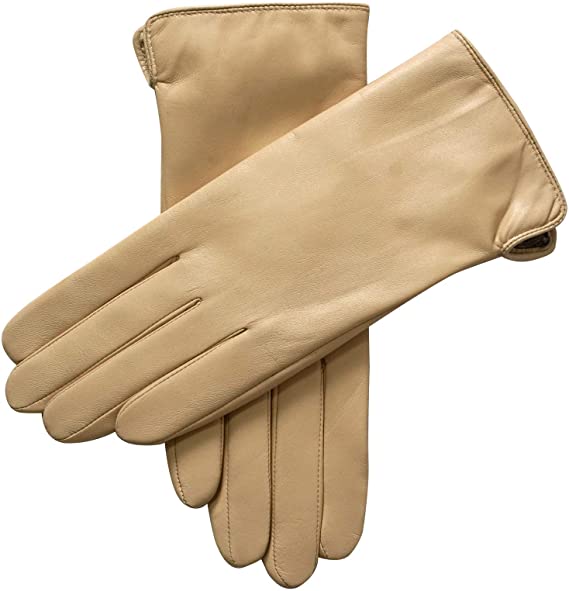 WarMen cashmere & wool blend lining leather gloves
