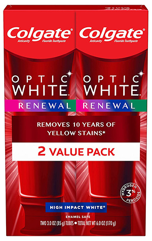 Colgate Optic White Renewal Teeth Whitening Toothpaste | 40plusstyle.com