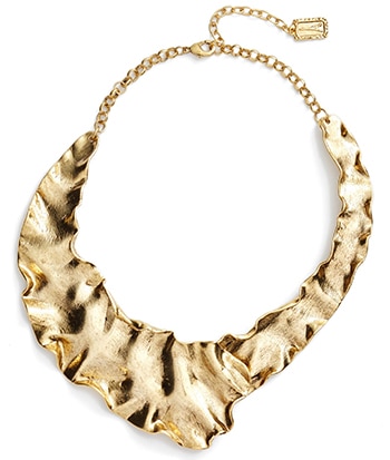 Karine Sultan gold plate collar necklace | 40plusstyle.com