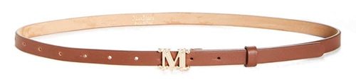 Max Mara monogram leather belt | 40plusstyle.com