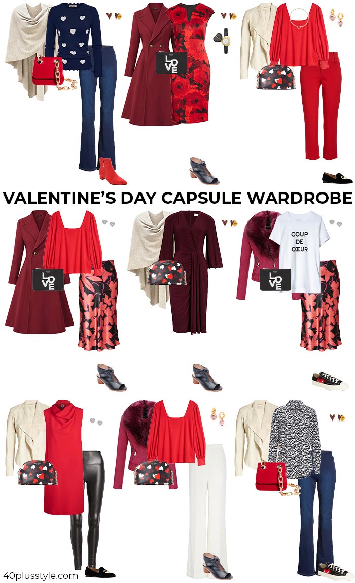 Valentine's Day capsule wardrobe | 40plusstyle.com