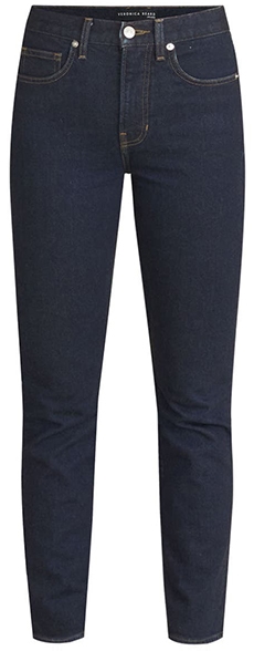 Veronica Beard Ryleigh high waist slim straight leg jeans | 40plusstyle.com