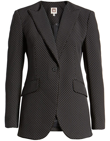 Anne Klein microdot blazer | 40plusstyle.com