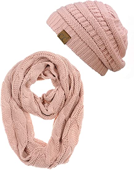 C.C beanie and scarf set | 40plusstyle.com