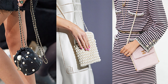 Pearl embellished bags | 40plusstyle.com