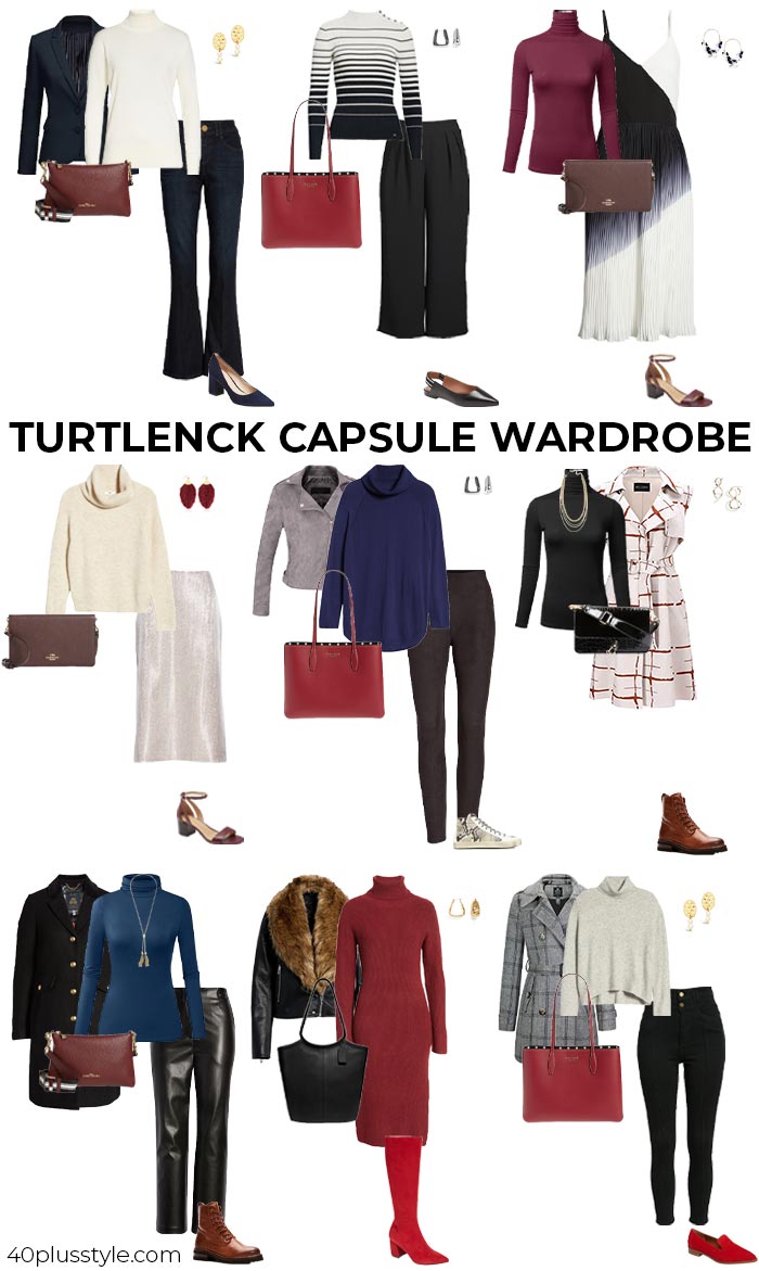 Turtleneck capsule wardrobe | 40plusstyle.com