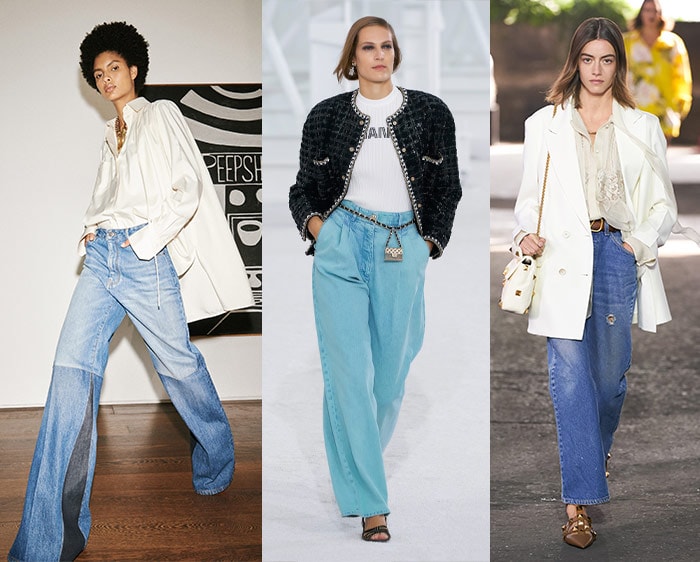 Wide jeans in the 2021 fashion trends | 40plusstyle.com