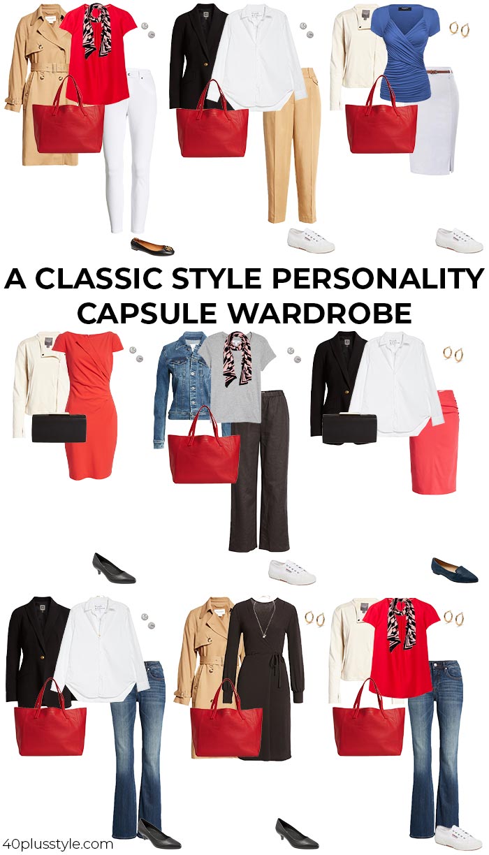 A capsule wardrobe for the CLASSIC style personality | 40plusstyle.com