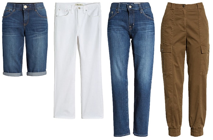 How to dress like Jennifer Aniston: stylish khakis, pants, jeans and skinny pants | 40plusstyle.com